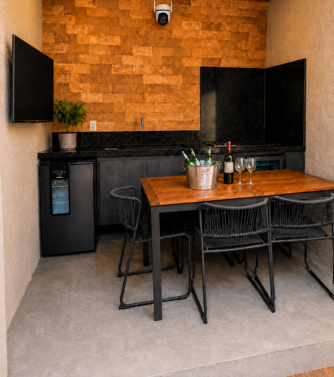 Área externa gourmet da Casa Astralis
